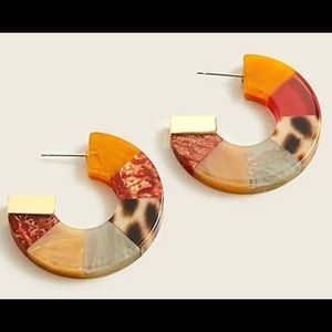 Made-in-Italy mixed acetate hoop earrings